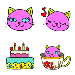 Pink Cat Tina Emoji