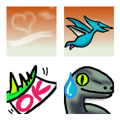 Communicative Dinosaur in Emoji World