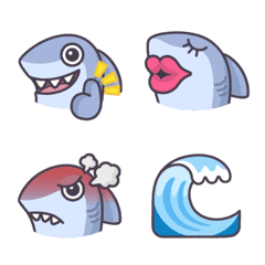 Duke The Surfing Shark Emoji Regular
