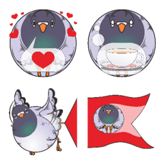 Fat pigeon's expression stickers