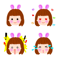 Rabbit ear girl emoji