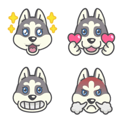 Playful Husky Emoji Regular