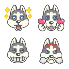 Playful Husky Emoji Regular
