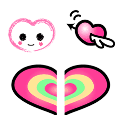 Heart & four leaves 02 lucky&happy Emoji
