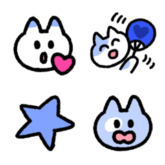 Blue cats emoji