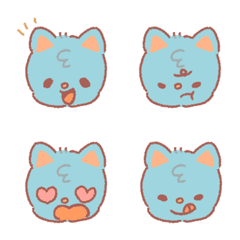 Blue wolf emoji