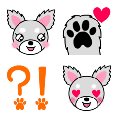 A emoticon of mixed dog TOKO.
