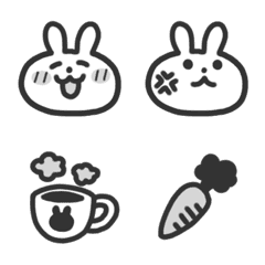 Monochrome Rabbit Emoji