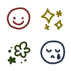 Simple Emoji with quiet colours