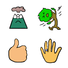 Weather and hand signs emoji