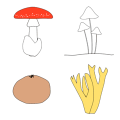 colorful mushroom emoji