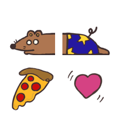 Kawaii & Fashionable mouse emoji
