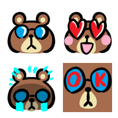Bear-with-glasses Emoji