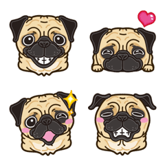 An Emoji willingly. Pug Smiling