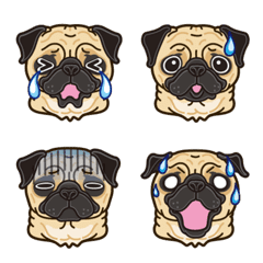 An Emoji willingly. Pug Crying