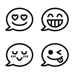 Simple face speech balloons Emoji