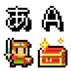 RPG pixelart Emoji and Dekomoji