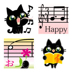 Singing black cat.