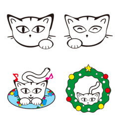 Cool white cat emoji