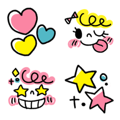 Five colors of emoticons!!