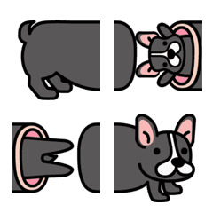 Connect and talk. French Bulldog emoji