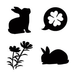 Simple rabbit silhouette.