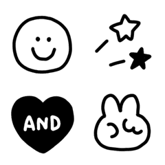 BLACK AND WHITE : Emoji