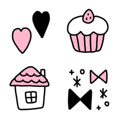 Black x pink : Cute Emoji