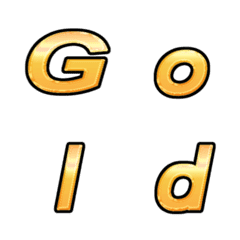 Simple Emoji / Metallic-Gold ENG Ver.