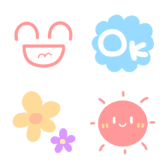 Easy emoji in pastel colors