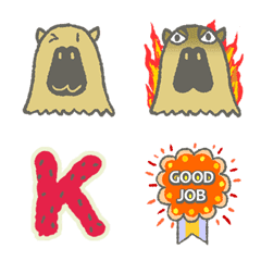 a capybara and its neighbors emoji