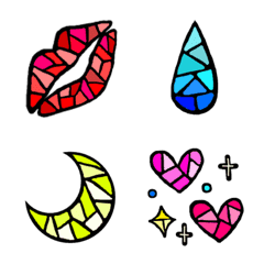 Emoji like stained glass