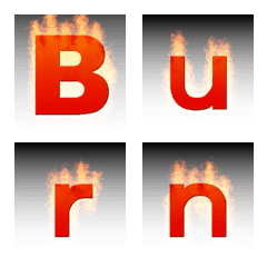 Simple burning Emoji English Ver.