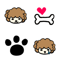 Afro hair toy poodle's Emoji