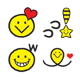文字付きニコちゃん - LINE絵文字 | LINE STORE
