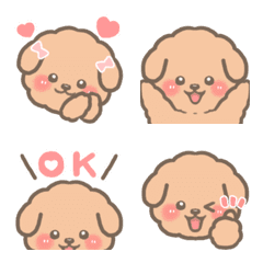Toy poodle emoji (apricot) 