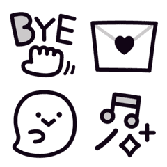 The monochromatic decorations Emoji