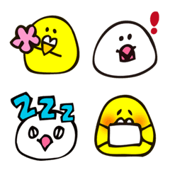 Java sparrow and Budgie Emoji 2