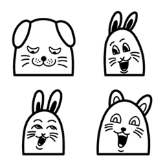 Animal of various facial expressions