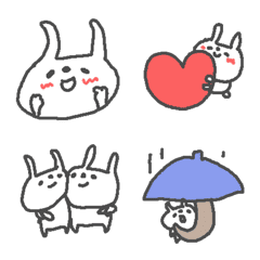 Cute rabbit emoji emoji!!