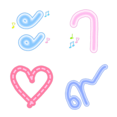 Thai Vowel & Number Pastel Melody Emoji
