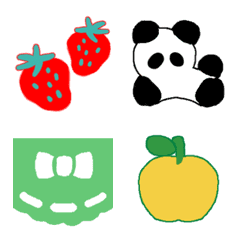 Retro cute decoration emoji 2 