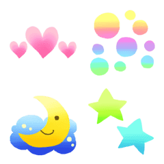 Rainbow color pastel emoji