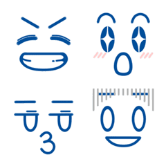 Simple facial emoji often used
