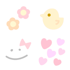 Simple pastel color emoji