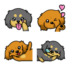Pretty Dachshunds Emoji