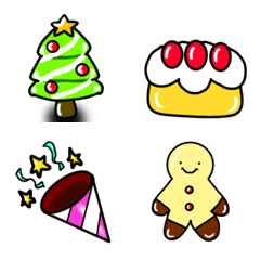 Cute merry christmas emoji 