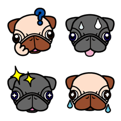 Fawn&BlackPug Emoji