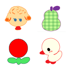 Retro cute motif and Tyrolean tape Emoji