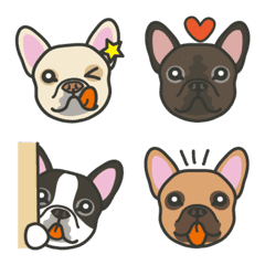Various French Bulldog Emoji